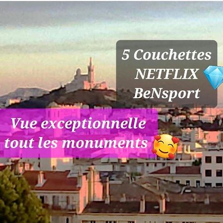 Sublime 2 Pieces Vue Incroyable Mer Et Tout Les Monuments De Marseille Eksteriør bilde