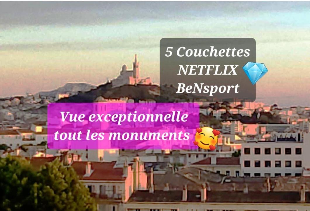 Sublime 2 Pieces Vue Incroyable Mer Et Tout Les Monuments De Marseille Eksteriør bilde